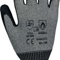 Cut protection gloves Taeki5 size 8 gray with PU coating EN388, 10 pairs