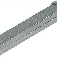 Profile pin length 100mm square 10mm zinc plated iron