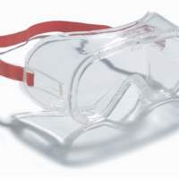 Safety goggles UV, PC clear with elastic band with side shields anti-fog EN166 3M