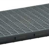 Collection tray PE W1300xD620xH80mm with grating 40l
