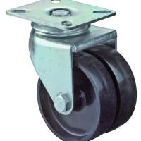 Apparatus double castor, Ø 50 mm, width: 2x19 mm, 80 kg