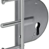 Lattice gate bolt lock with U-forend mandrel 50 mm