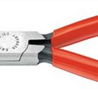 Radio clip L.140mm pol. flat round with Ku. coating KNIPEX DIN/ISO5745
