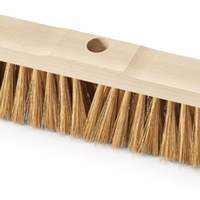 Broom poly-coconut synthetic fiber L.600mm beech wood body with handle hole