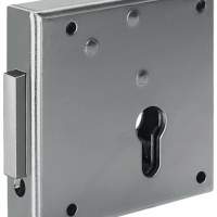 Lattice gate bolt lock 100Z left DIN right. Mandrel 65mm galvanized lying on top