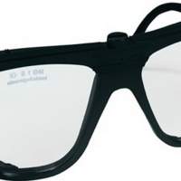 Safety goggles clear laminated glass shatterproof black Glass size 62x52mm EN166 10 pieces