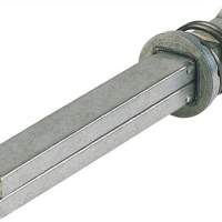 Interchangeable pin F/Ei length 100mm square 10mm zinc plated iron