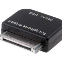 Micro USB Converter Adapter Schwarz für iPhone/ iPad