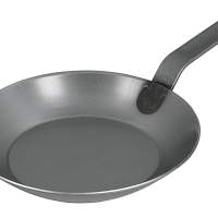 Iron pan 24cm with handle and eyelet
