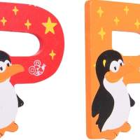 SpielMaus wooden letter P, 2-assorted, pack of 6
