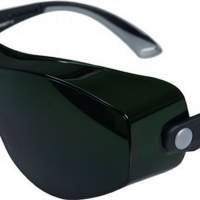 Schweißerbrille Carina Klein Rahmen schwarz Gläser IR 4-5.0 grün getönt