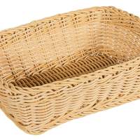 Bread basket square light beige 31.5x22cm