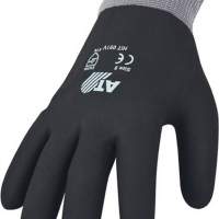 Gloves HitFlex V size 10 nitrile fully coated EN 388 Kat.II, black, 12 pairs