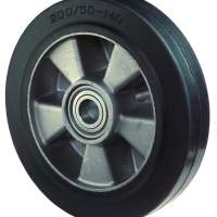 Rubber wheel, Ø 200 mm, width: 50 mm, 450 kg