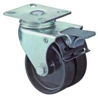 Apparatus double castor, Ø 50 mm, width: 2x19 mm, 80 kg