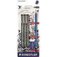 STAEDTLER Fineliner pigment liner schwarz 3 St./Pack.