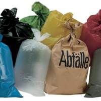 Plastic bag 120l 60µm green 700x1100mm rolled 250pcs./PU