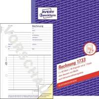 Avery Zweckform Rechnung 1733 Kleinunternehmer DIN A5 SD 2x40 Blatt