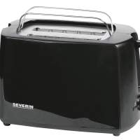 SEVERIN Toaster AT 2287 integrierter Brötchen-Röstaufsatz 700 Watt schwarz